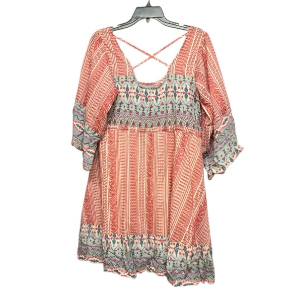 Entry Bohemian Patterned Dress Size Small - Picture 2 of 4